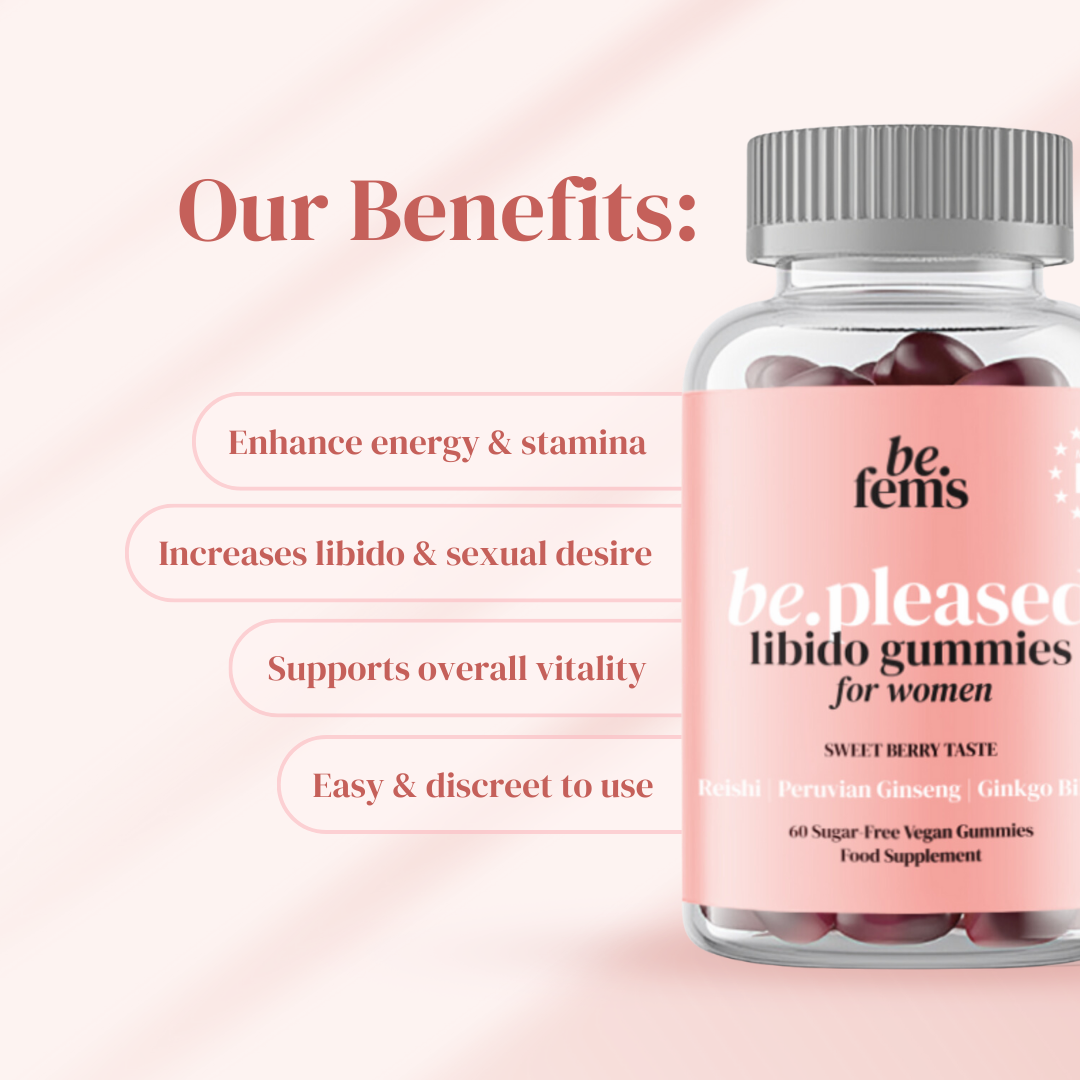 be.pleased – Premium Libido Gummies for Women: Experience unstoppable confidence & passion in just 14 days!